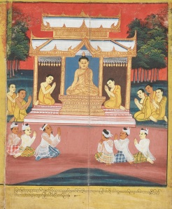 Scene from 'The Life of the Buddha', British Library Or.5757